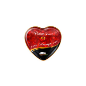 Mini bougie de massage noix de coco boîte coeur 35ml 
